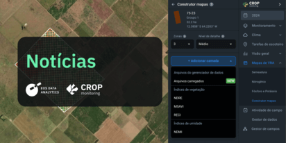 EOSDA Crop Monitoring: Lançamento Do Construtor de Mapa