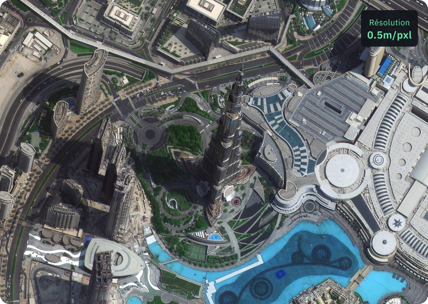 Images satellites très haute résolution gratuite de Beijing-3A d'un gratte-ciel