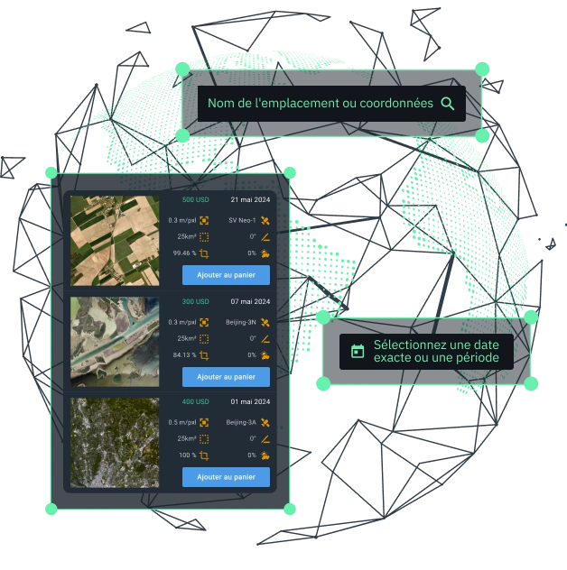 Option disponible d'imagerie définition élevée sur EOSDA LandViewer