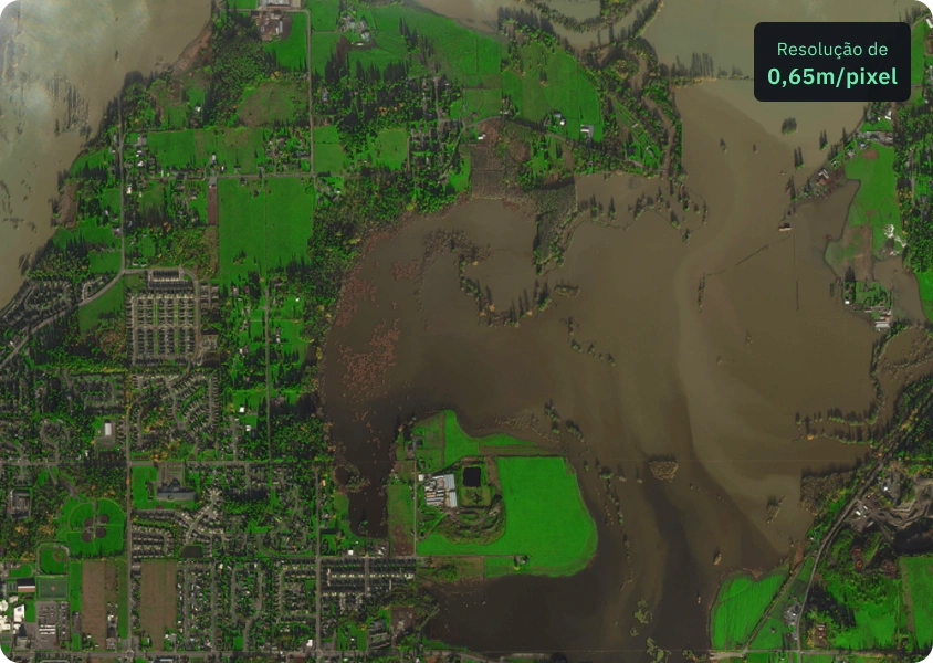 Imagens de alta definição Gaofen 7 de áreas alagadas