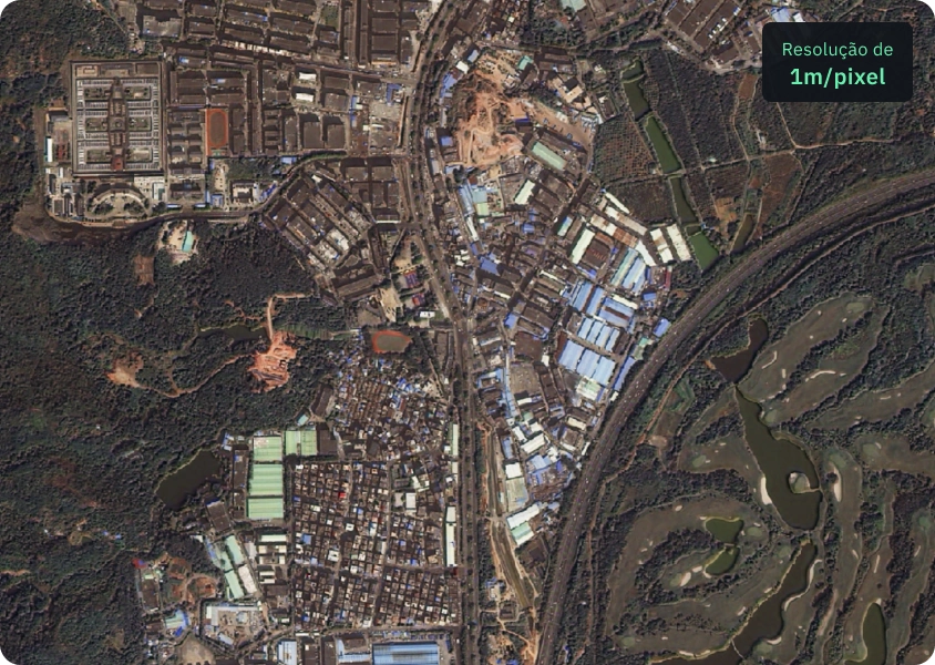 Imagem de alta resolução KOMPSAT-2 de uma propriedade privada