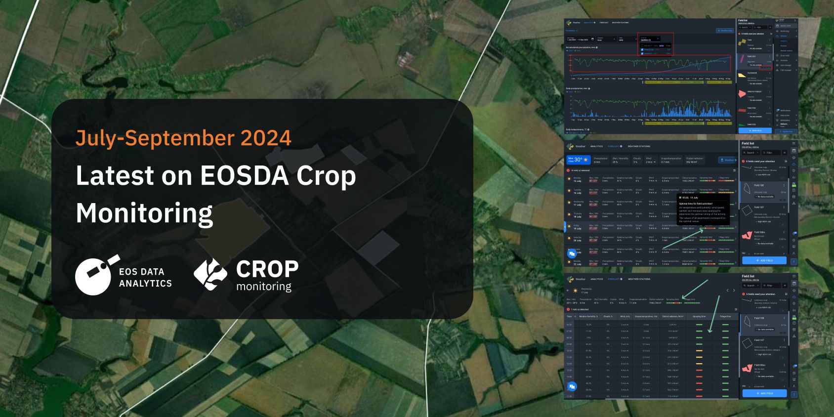 new in EOSDA Crop Monitoring July-September 2024