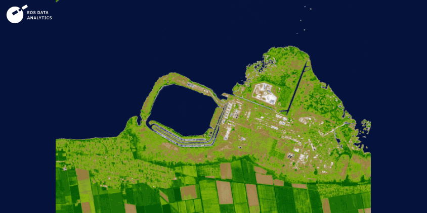 changes in water cover around the cooling pond at ZNPP from June 5, 2023, to June 9, 2024