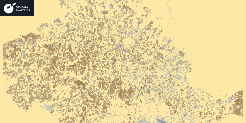 NDMI and NDVI vegetation dynamics in Crimea in summer 2023 and 2024