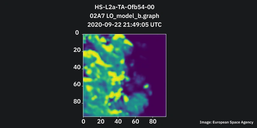 AI cloud mask tile showing cloud probability