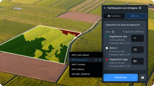 mapas VRA basados en el sistema de monitoreo de cultivos de EOSDA