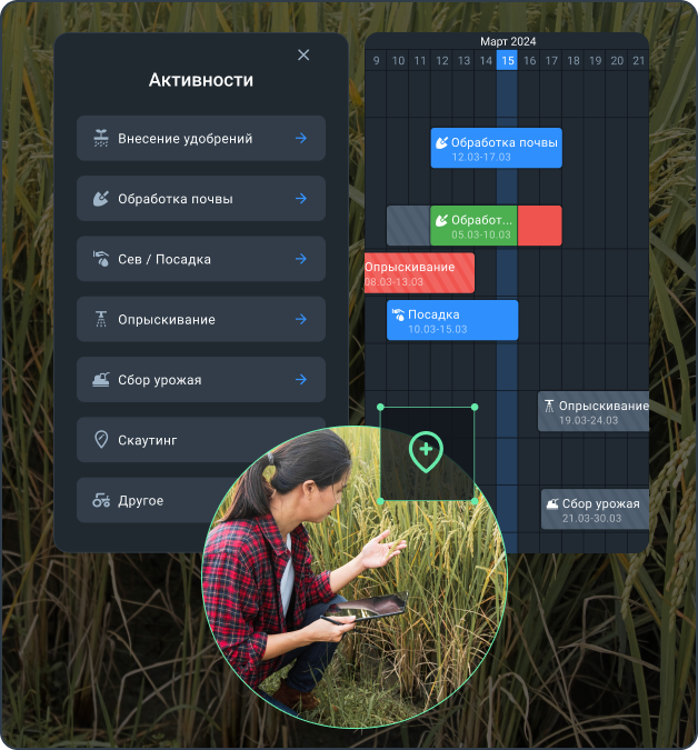 планирование полей с помощью платформы мониторинга посевов