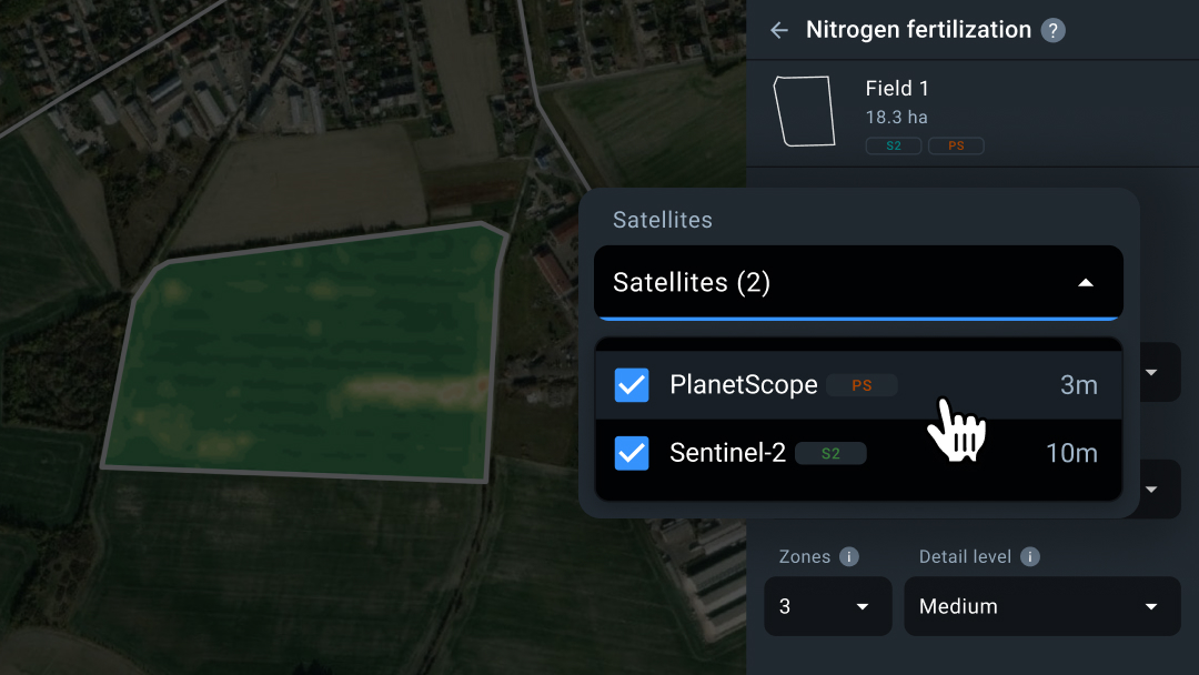 New satellite feature in Nitrogen VRA maps