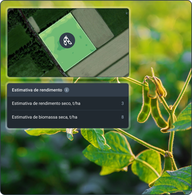 funcionalidade de monitoramento e estimativa de rendimento na plataforma de agricultura digital da EOSDA