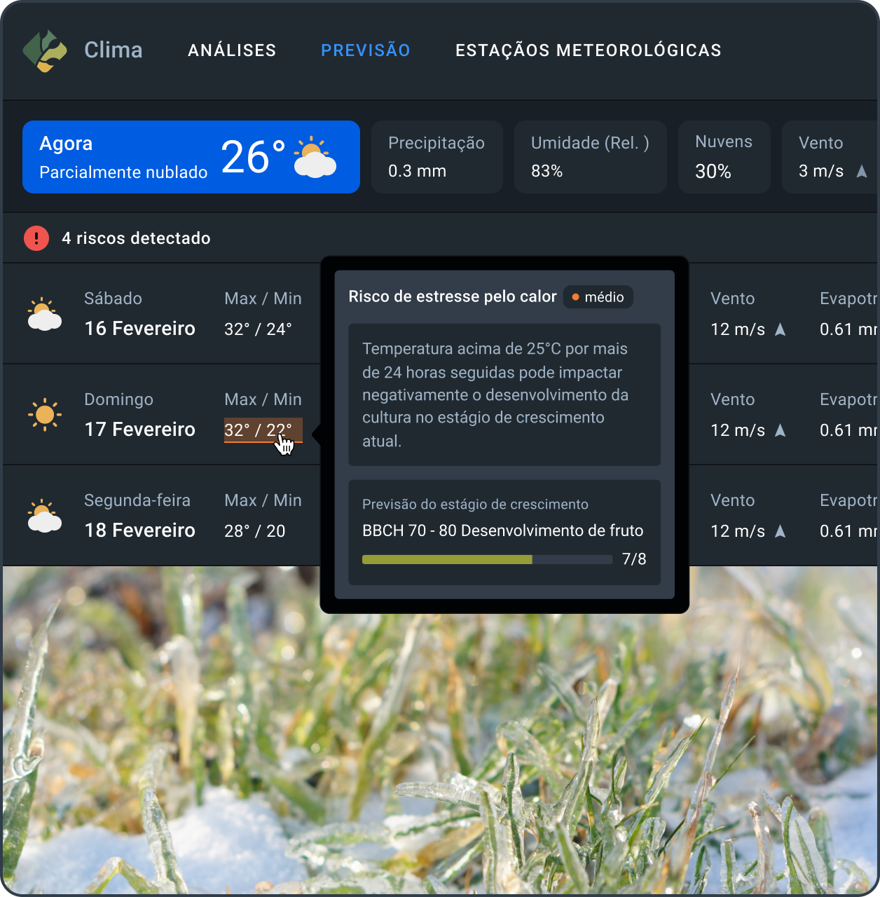 análises climáticas históricas e previsões meteorológicas