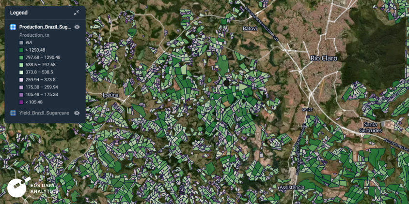 general view of the visualization and legend
