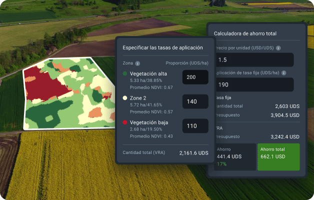 cartografía generada con software de agricultura de precisión