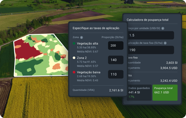 mapas de precisão agrícola gerados por software