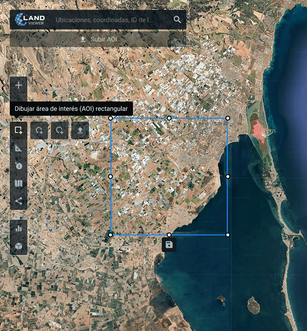 dibujando un AOI a partir de una imagen Sentinel-2