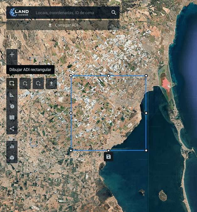 desenhando uma AOI de uma imagem Sentinel-2