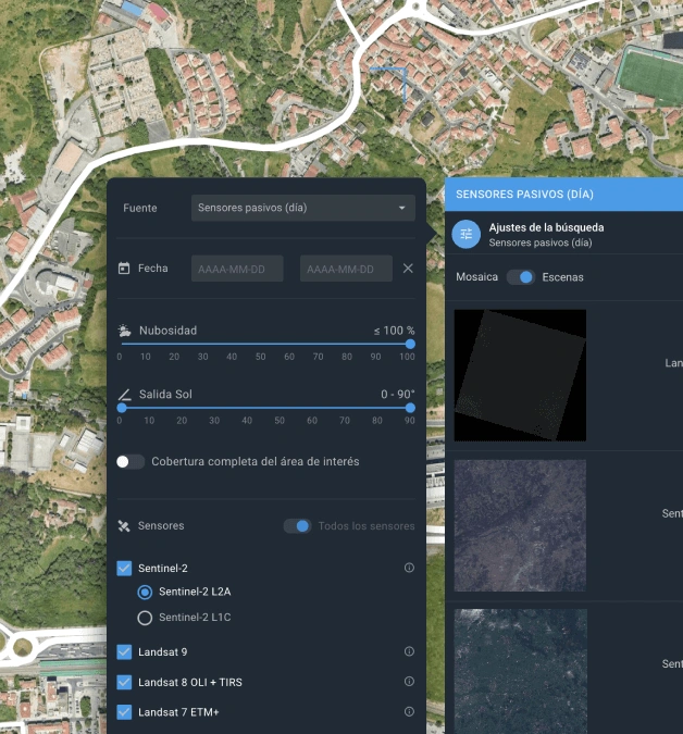 filtro de los datos disponibles
