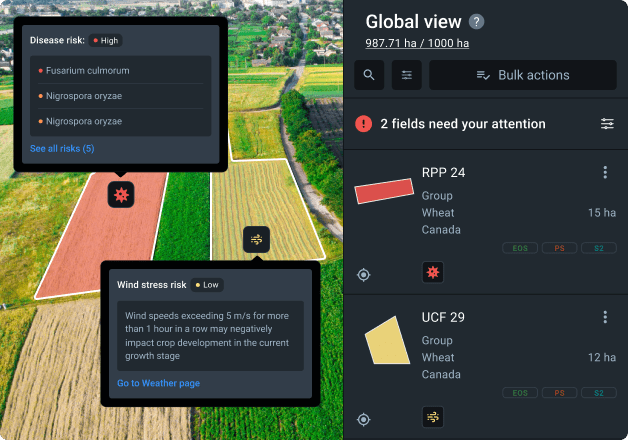 agriculture risk notification