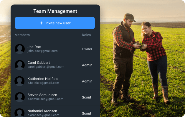 team management in agricultural software