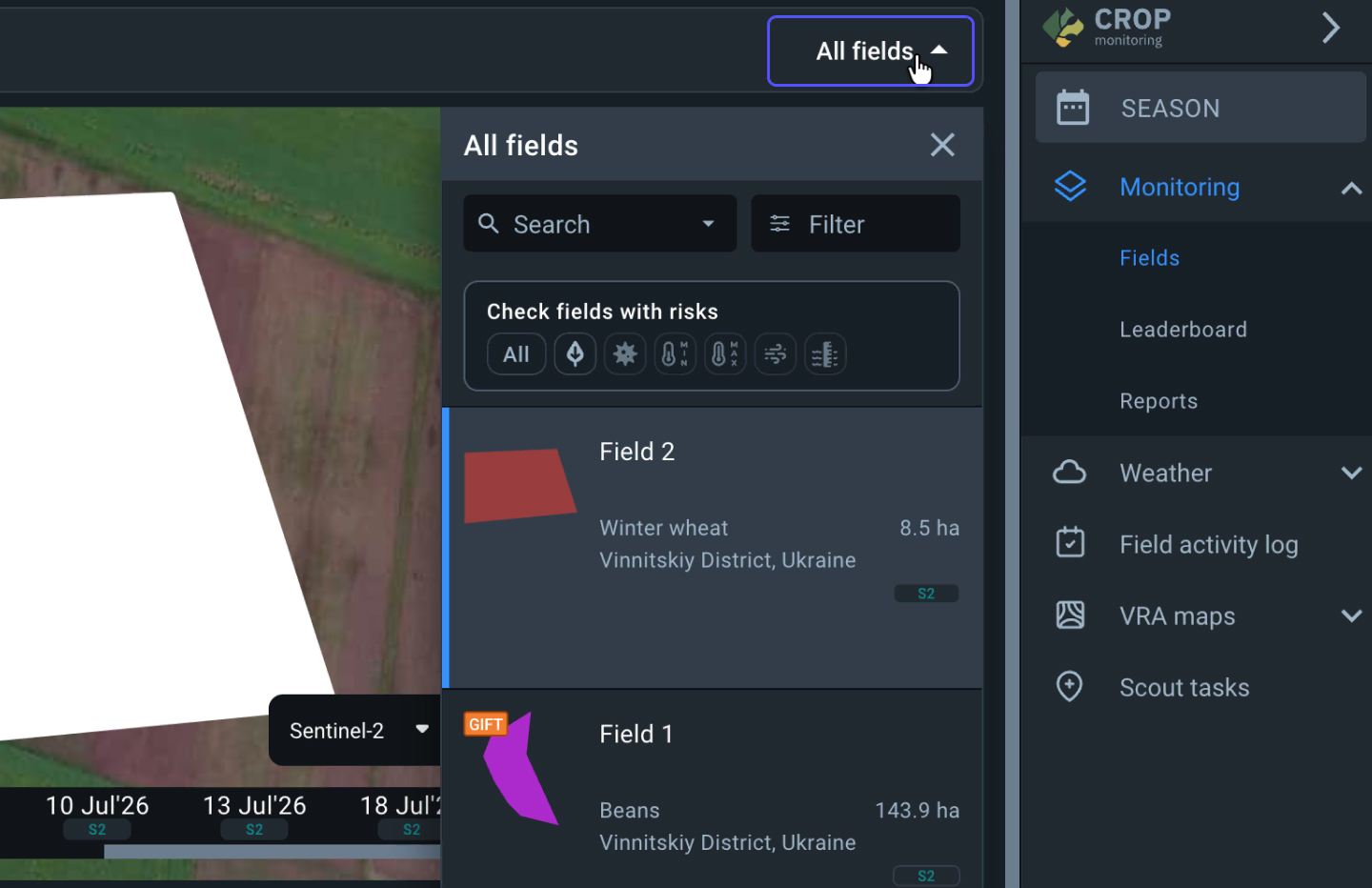 Simpler Navigation in Crop Monitoring