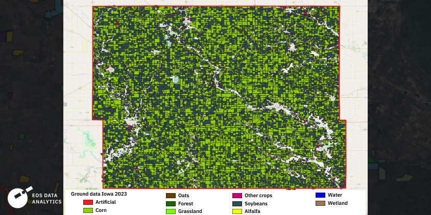 crop classification map for AOI