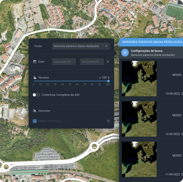 filtragem dos dados e imagens MODIS da Terra