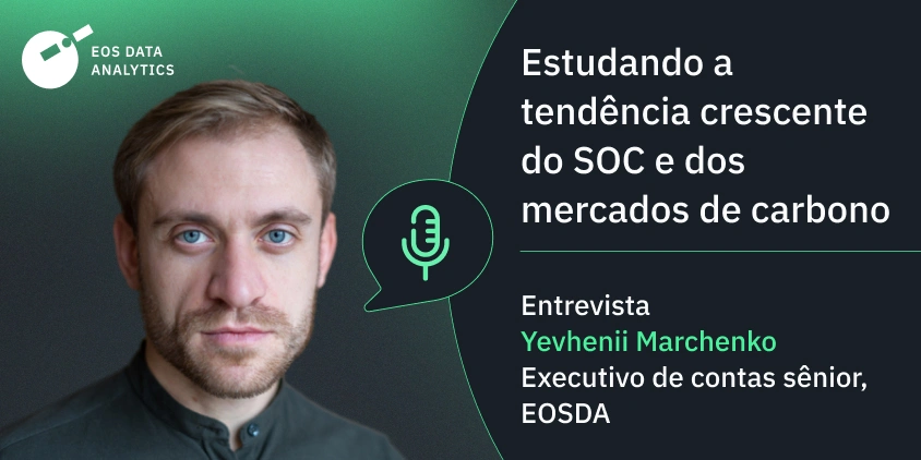 entrevista com Yevhenii Marchenko sobre COS e mercados de carbono