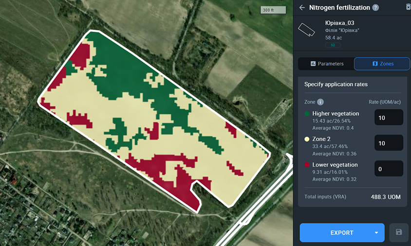 vra map for nitrogen fertilization