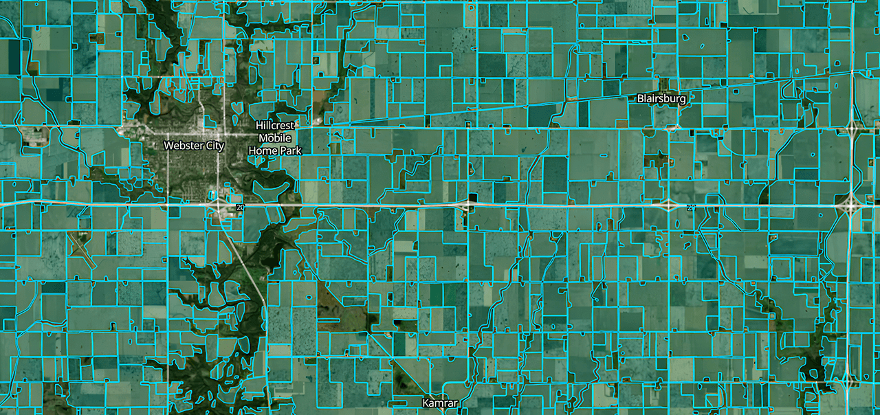 Визначення меж полів, Айова, США, 2024