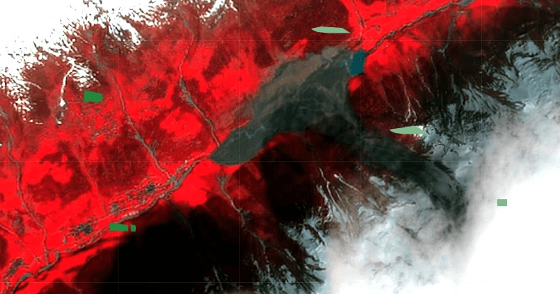 Wiler rockfall effects depicted on May 29, 2025