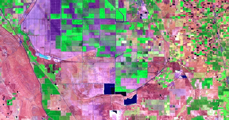 agricultural field in California in 2022