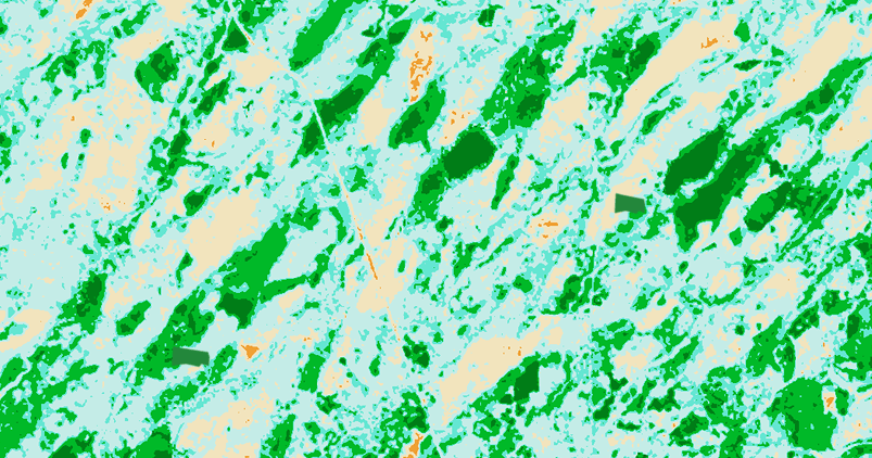 datos satelitales de Landsat 9 que muestran los incendios forestales en Minnesota el 4 de mayo de 2025