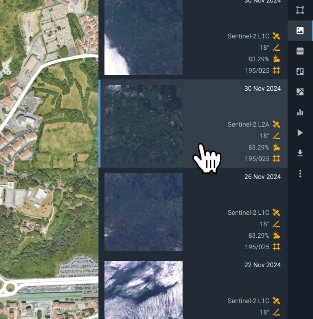 searching for the most relevant wildfire satellite images
