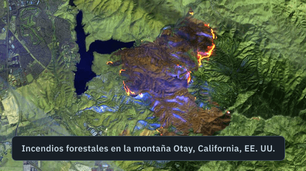 detección de incendios forestales en Otay Mountain, California