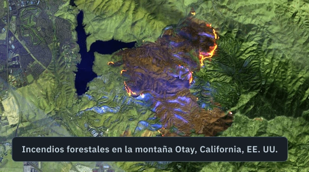 detección de incendios forestales en Otay Mountain, California