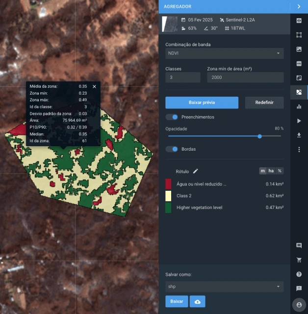 simplifique a visualização do terreno aplicando o agrupamento de dados na sua área de interesse.