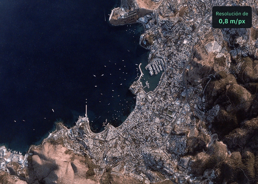 Imagen BlackSky Gen 2 con una resolución de 0,8 m/px