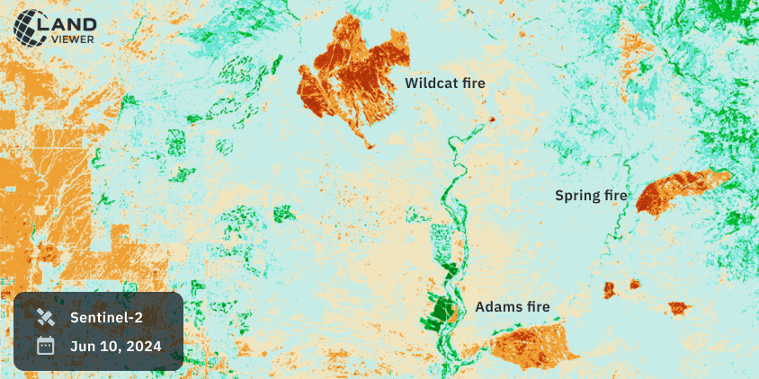 NBR map of three Arizona wildfires in Maricopa County