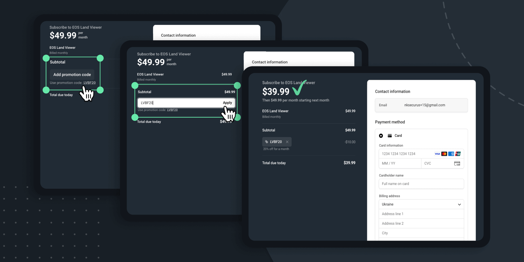 Black Friday monthly Pro plan checkout instruction