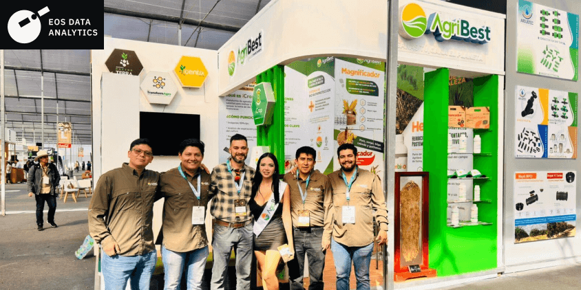 Sebastian Soto of EOSDA with the AgriBest team, our partners at the Guanajuato Expo 2025.