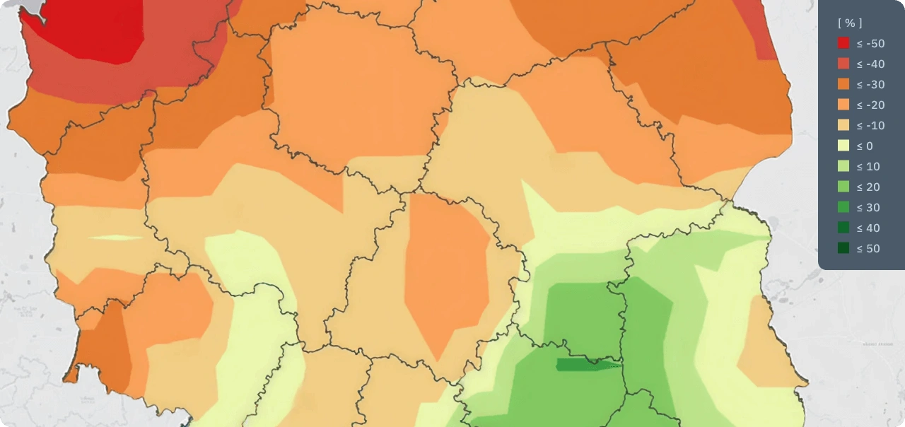 Аналіз агрометеорологічних параметрів, регіональний рівень