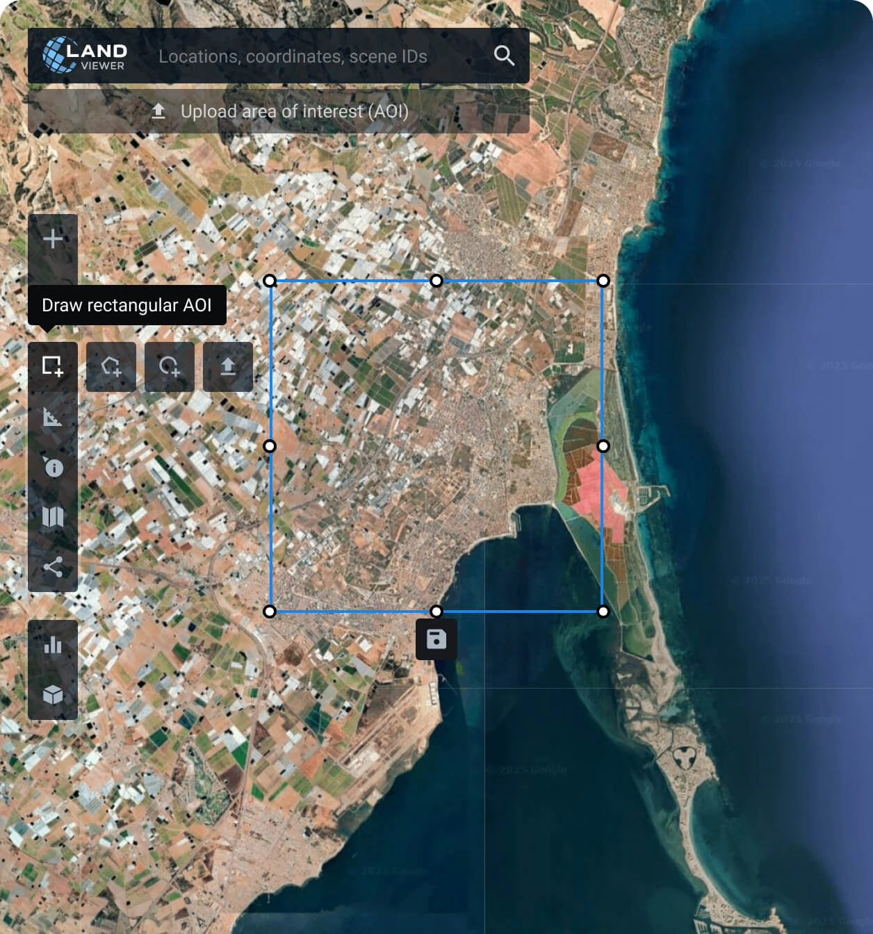 defining the AOI to be monitored with superview neo