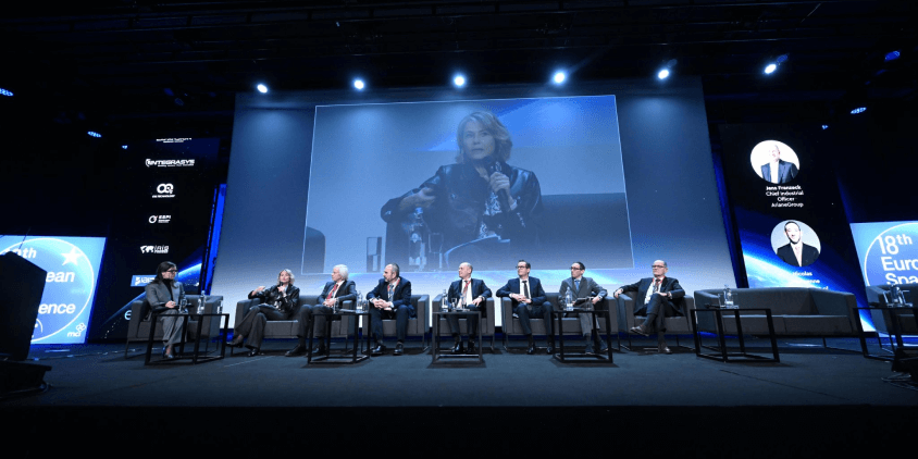 Speakers of the “A pragmatic approach to space and defence” session at the 18th European Space Conference