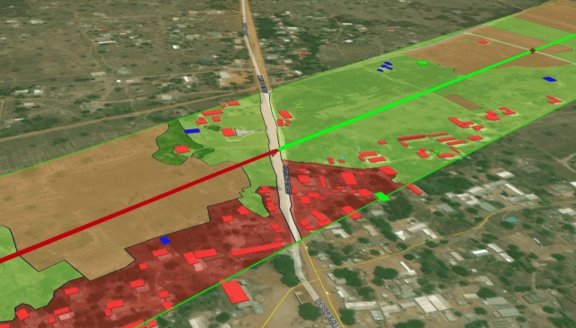 new construction detected along the oil pipeline corridor