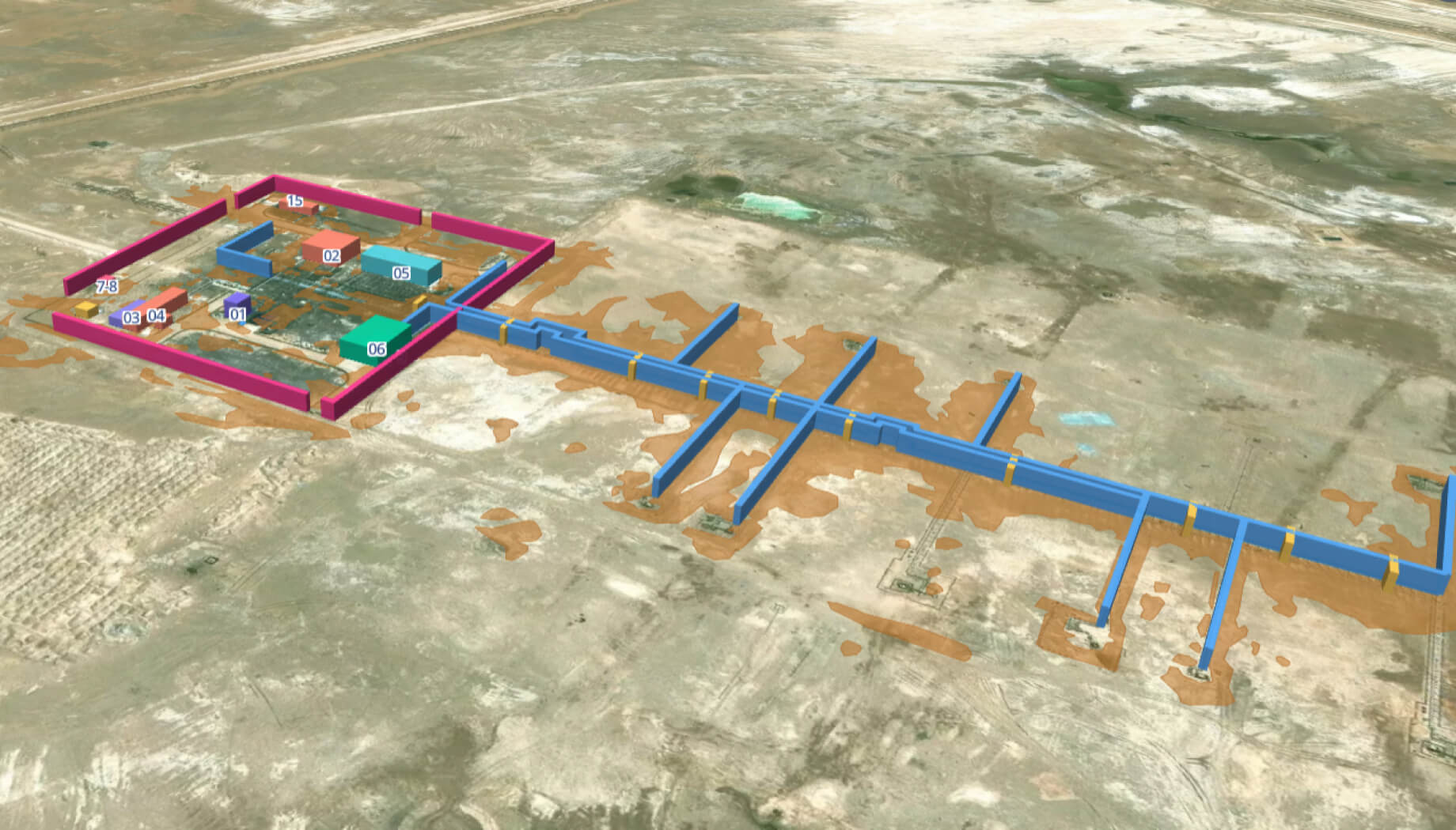 detecting changes of the construction site overtime in EOS RayVision