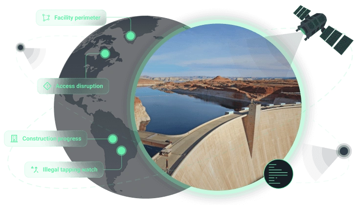 custom critical infrastructure monitoring solution with satellite analytics