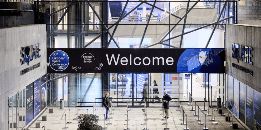 Welcome hall at the European Space Conference