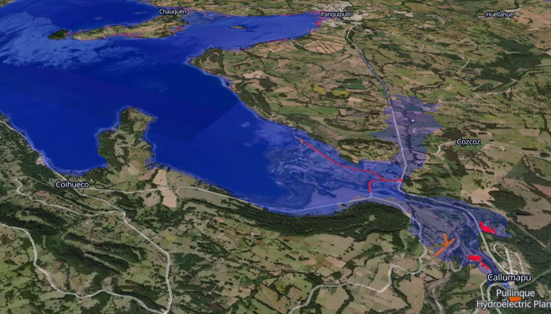 cartografía de la extensión y el riesgo de las inundaciones con EOS RayVision