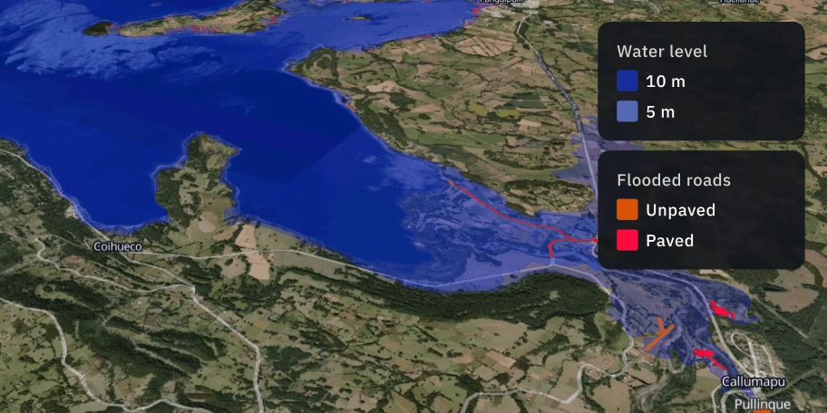 cartografía de la extensión de las inundaciones en amplias zonas basada en datos satelitales