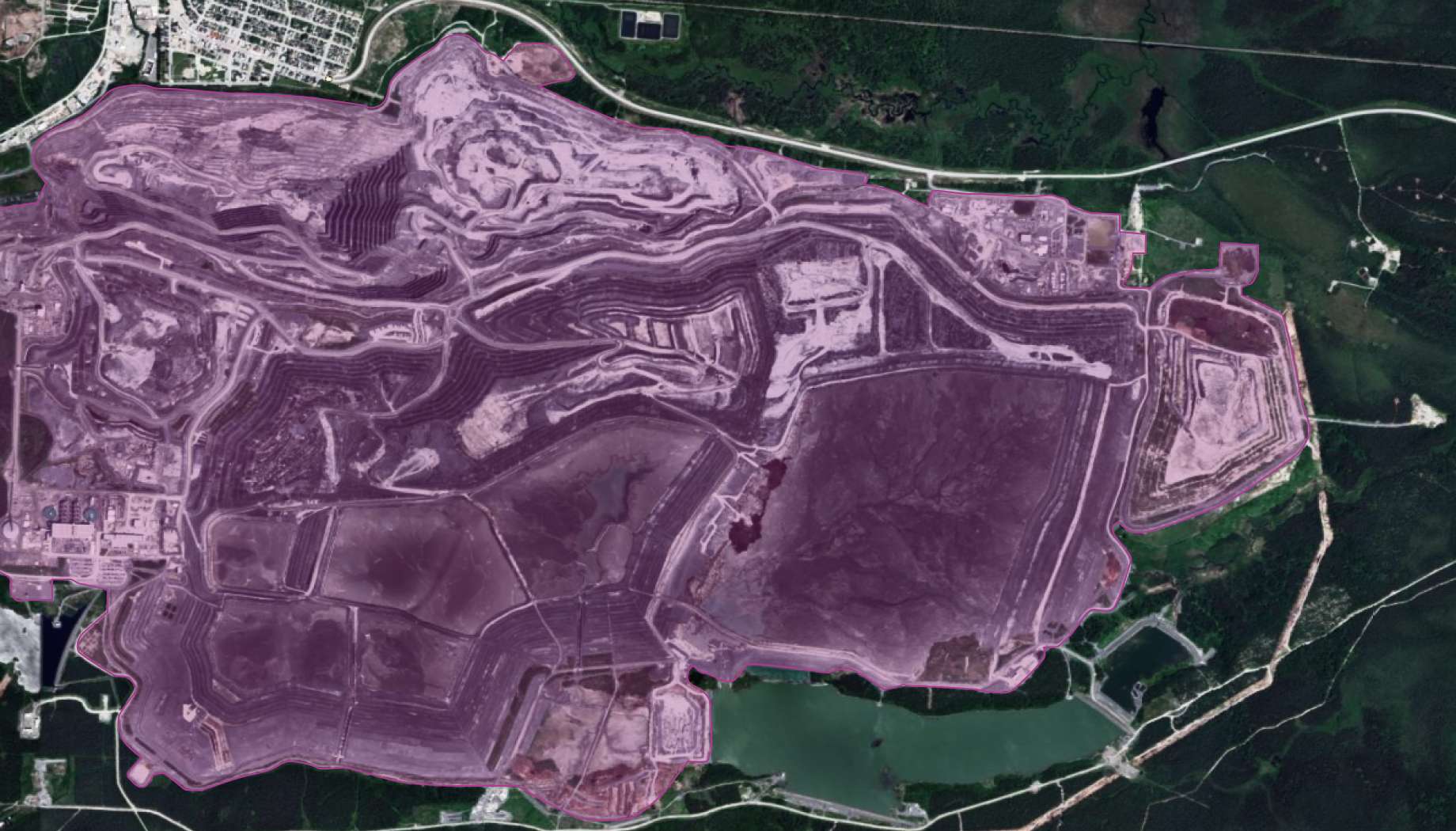 análisis de la expansión de las zonas mineras con EOS RayVision