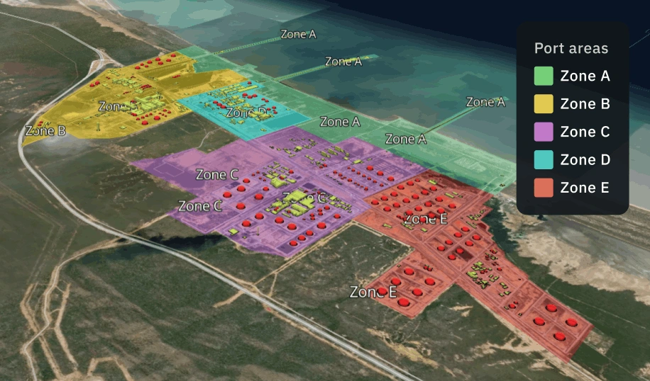resumen de las operaciones portuarias con EOS RayVision